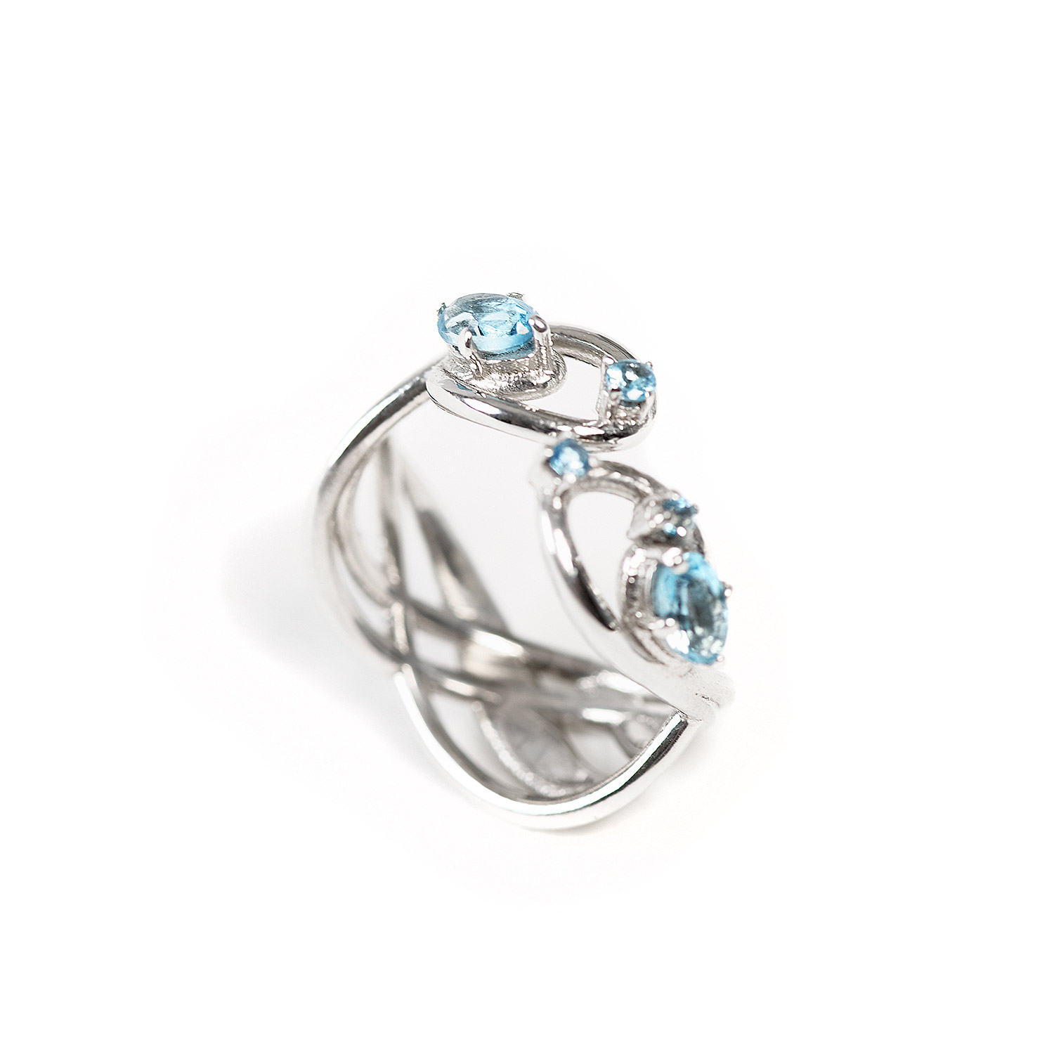 Flores gioielli Infinity ring Anello infinito in argento 925 simbolo infinito 